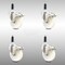 Service Caster 4 Inch 316SS Nylon Wheel Swivel 3/4 Inch Expanding Stem Caster Set Lock Brake SCC-SS316TTLEX20S414-NYS-34-4 - alternate 1